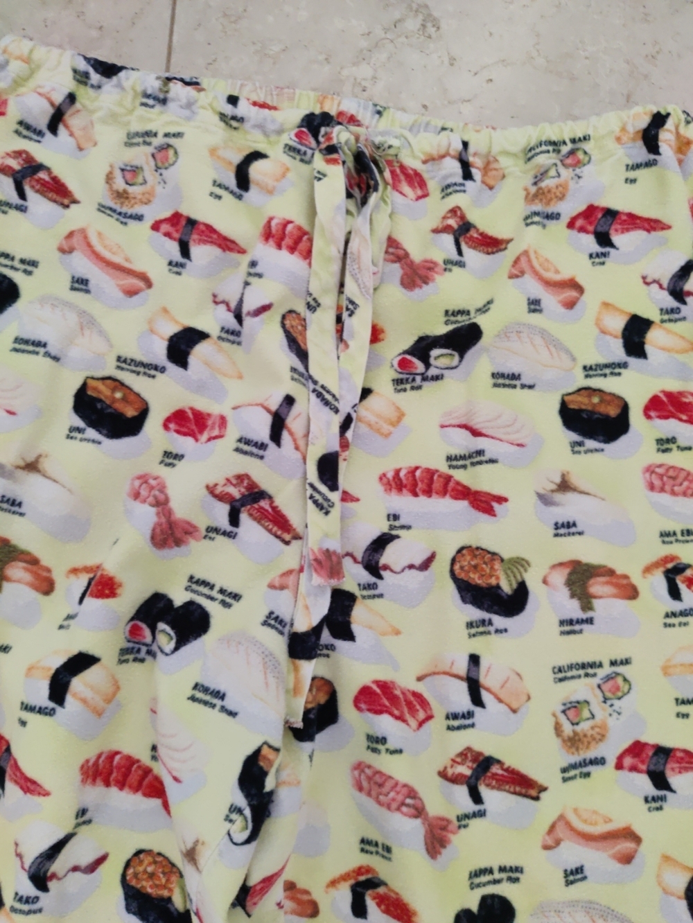 Vintage Y2K Cat's Pajamas Sushi Flannel Pajama Set Buffy Wasabi Small 🍣🍣 - Picture 13 of 16